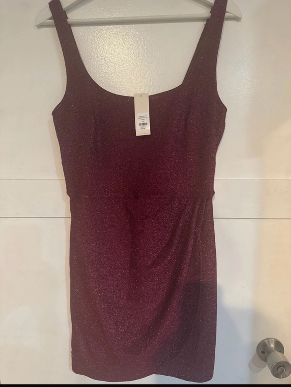 Francesca's Collections Sparkling Wine Red Mini Dress